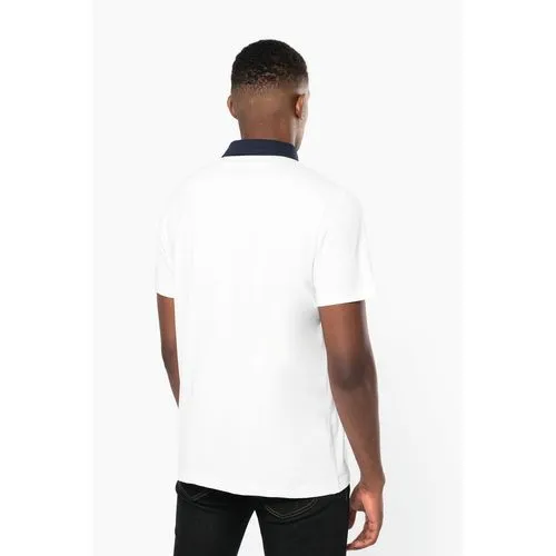 Polo Jersey Bicolore Homme - Personnalisable par Sérigraphie