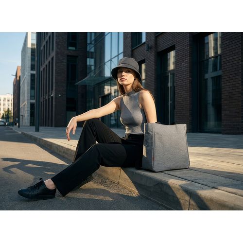 Sac Cabas Isotherme RPET Personnalisable - 20L Gris Chiné
