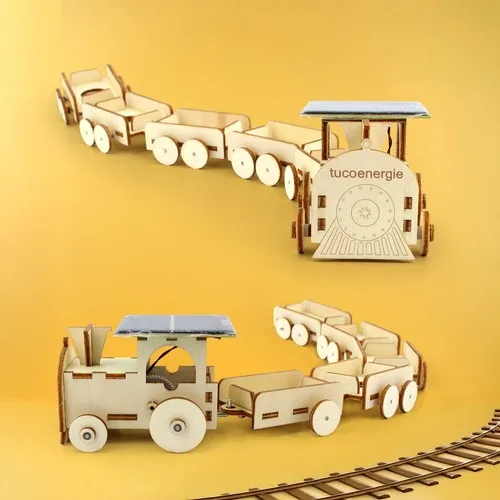 Éolienne Solaire en Bois FSC - Objet Publicitaire Écologique