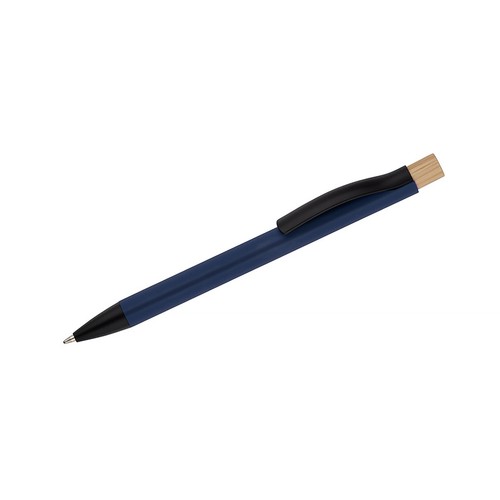 Stylo Bille Métal et Bambou Personnalisable - Finition Soft Touch