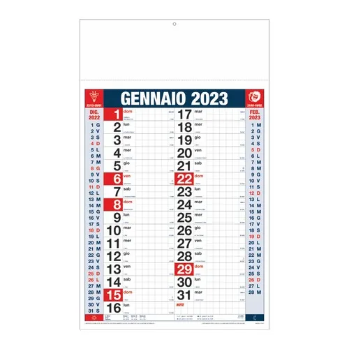Calendrier Trimestriel Néerlandais Personnalisable - Format Mural 28,8x47cm