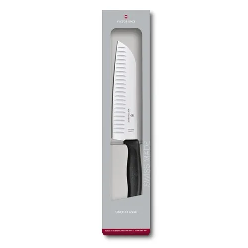 SwissClassic, couteau Santoku, alvéolée, 17cm