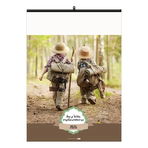 LES P'TITS EXPLORATEURS 2026 - 6 FEUILLETS - RELIURE BAGUETTE - MARQUAGE 1 COULEUR