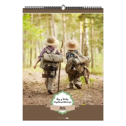 LES P'TITS EXPLORATEURS 2026 - 6 FEUILLETS - RELIURE BAGUETTE - MARQUAGE 1 COULEUR