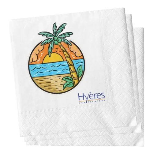 Serviette Papier Personnalisée Express 33x33cm - Impression Quadri