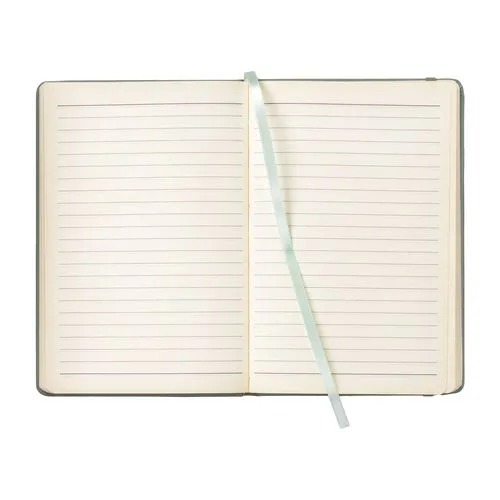 Cahier A5 couverture PU pastel avec élastique - 80 pages lignées