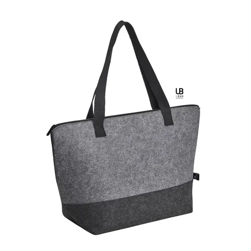 Sac Shopping Zippé Feutrine RPET - Grand Format avec Soufflet