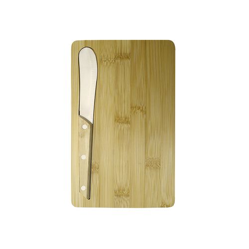 Planche à tartiner bambou avec couteau à beurre personnalisable