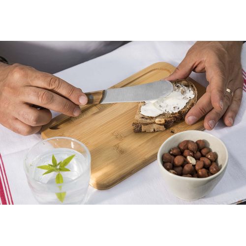 Planche à tartiner bambou avec couteau à beurre personnalisable