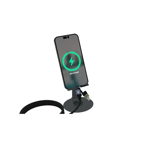 Support Téléphone Métal avec Câble 4-en-1 240W Personnalisable