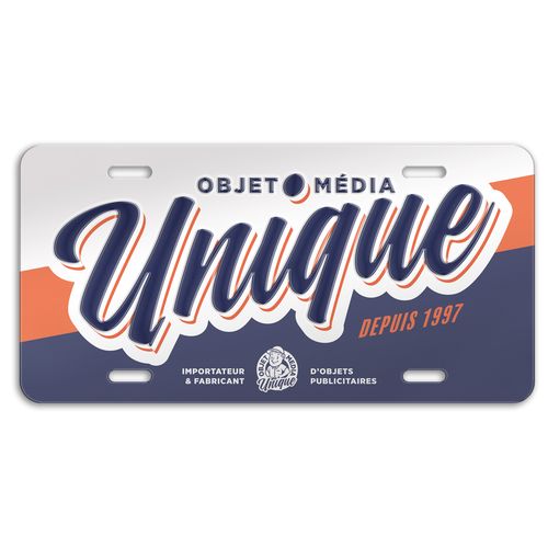 Plaque Publicitaire Aluminium Rectangle Personnalisée 30x15 cm