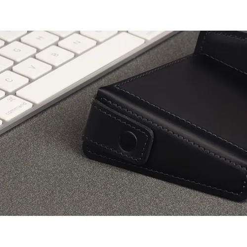 Boîte de Notes Autocollantes en Cuir Recyclé Personnalisable