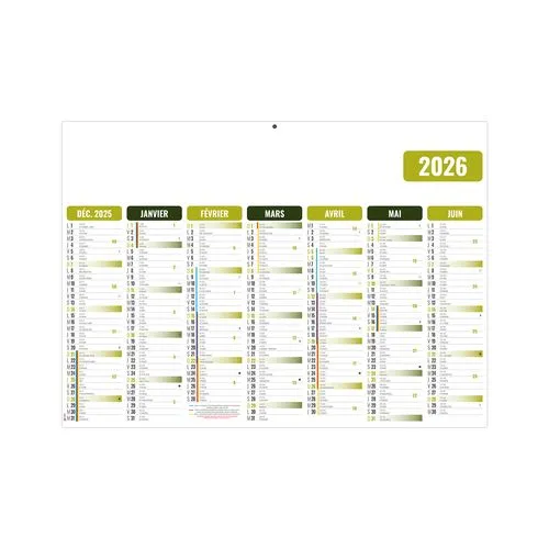 GAMECO VERT 2026 - MIDI 430 x 335 mm - LEGER 400G - SANS MARQUAGE - 1 TROU EN TETE