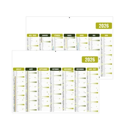 GAMECO VERT 2026 - MIDI 430 x 335 mm - LEGER 400G - SANS MARQUAGE - 1 TROU EN TETE