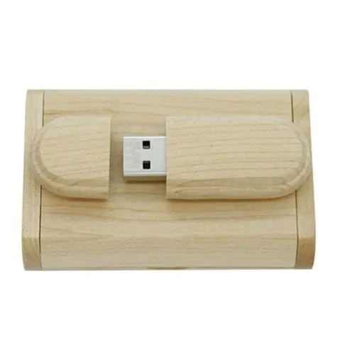 Clé USB Bois Personnalisable avec Boîte Assortie - Cadeau d'Entreprise