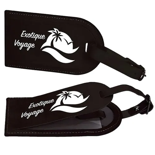 Porte étiquette PU Noir