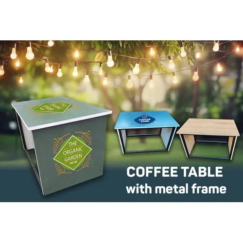 Table Pliante en Hêtre Personnalisable - Impression UV