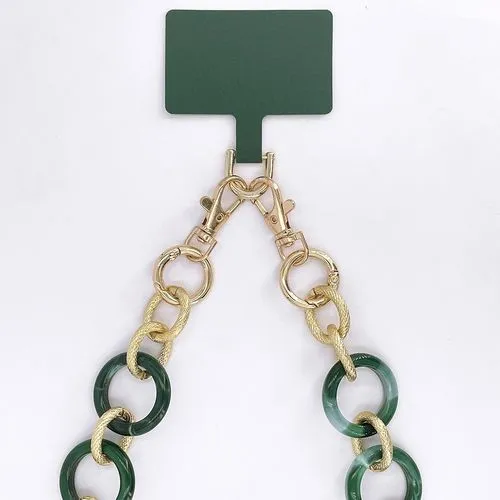 Chaine grosse maille avec pad universel - serie ATHENA- VERT&OR -1.2m