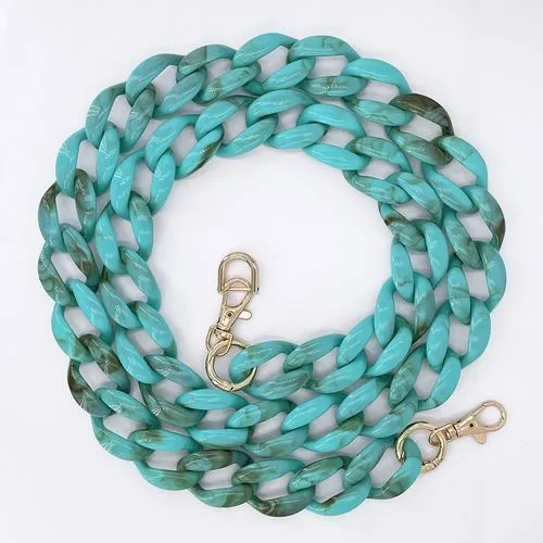 Chaine grosse maille avec pad universel - serie CAPRI -TURQUOISE 1.2M