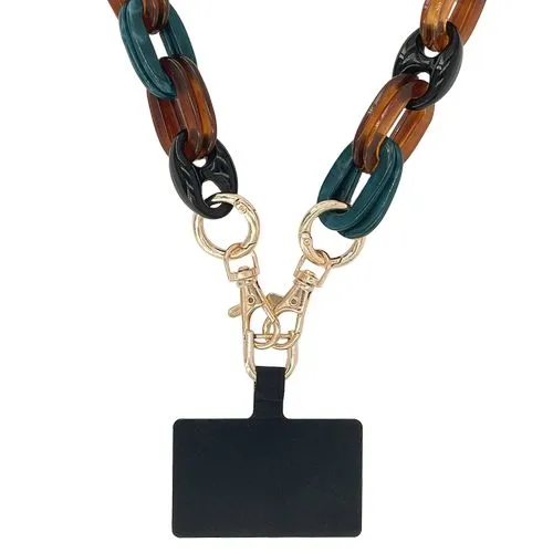 Chaine grosse maille avec pad universel - serie RIO - MIEL&BLEU -1.2M