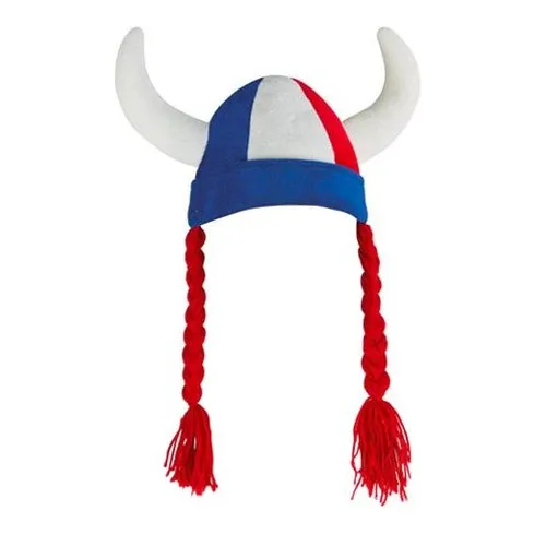 Chapeau Casque gaulois avec nattes  FRANCE