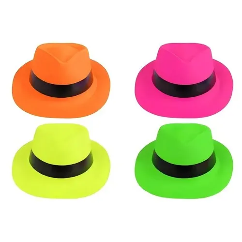 Chapeau plastique NEON 4 col.ass 39 x 25 cm
