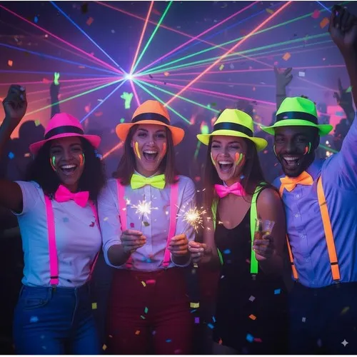 Chapeau plastique NEON 4 col.ass 39 x 25 cm