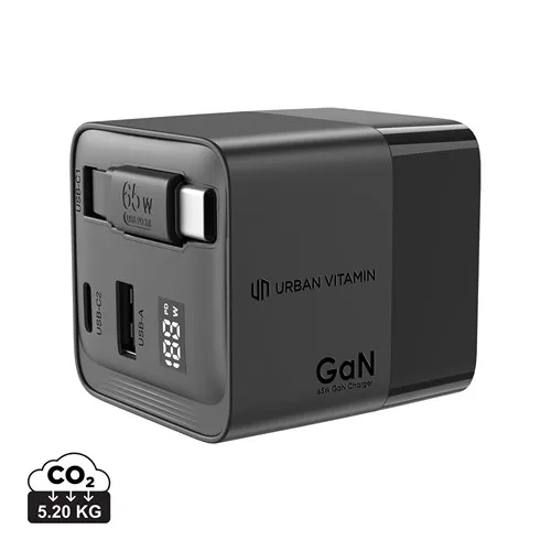 Chargeur 65W GaN avec câble Urban Vitamin Mendocino