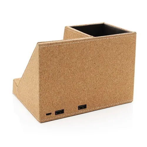 Chargeur à induction 5W en liège avec porte-crayons