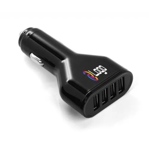 Chargeur Allume-Cigare Moxie Mini Quadro 9.6A avec 4 entrées USB Noir