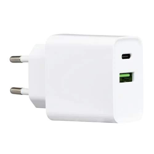 Chargeur avec 20W Power Delivery et Quick Charge pour USB Typ A et Typ C