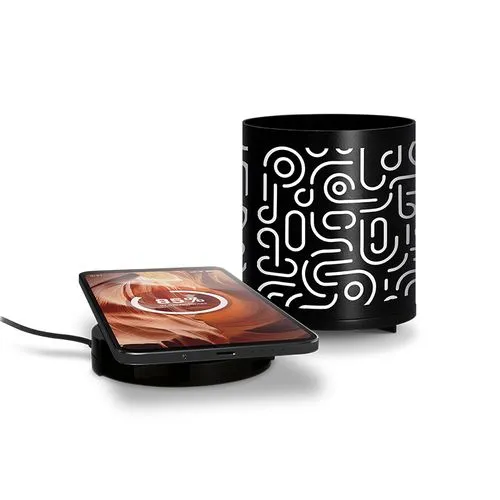 CHARGEUR PAR INDUCTION 10W AVEC FONCTION HUB ET POT A CRAYONS EN rAlu