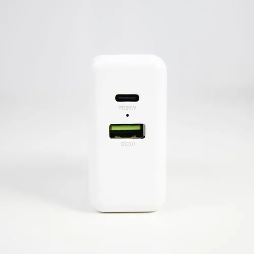 Chargeur USB 38W 2 ports Usb, prise UE Blanc