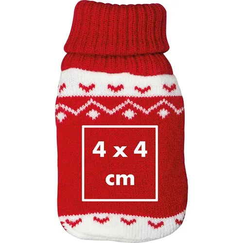 Chauffe-mains recouvert de tricot de Noël ROMEO