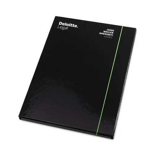 Chemise personnalisable A4 – couverture souple ou rigide avec fermeture élastique optionnelle