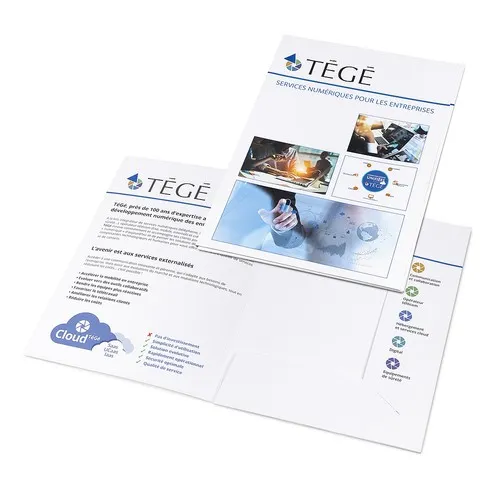 Chemise personnalisable A4 – couverture souple ou rigide avec fermeture élastique optionnelle