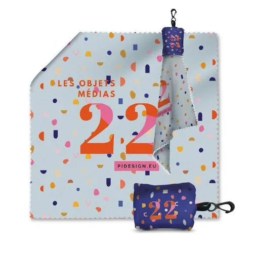 CHIFFON DE NETTOYAGE EN MICROFIBRE  AVEC POCHETTE 150x150mm