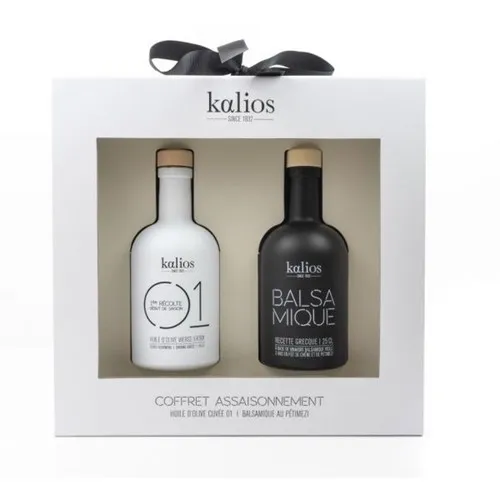 Coffret Assaisonnement Huile d'Olive et Balsamique au Pétimezi 2x 250ml / Conditionné par 5