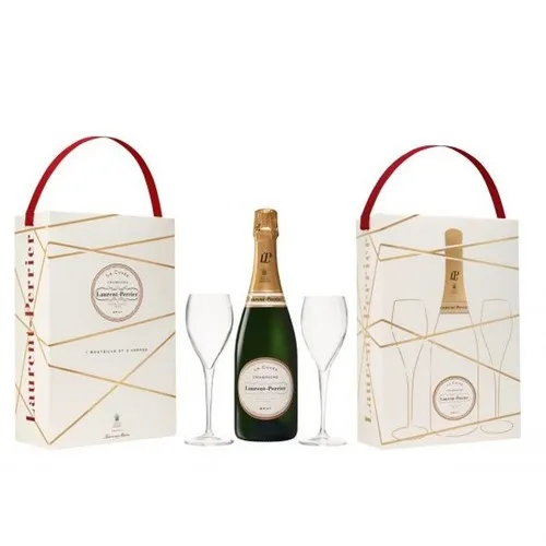 Coffret La Cuvée Laurent-Perrier + 2 flûtes