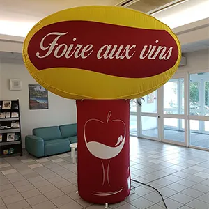 Publicité pour colonne et totem gonflable.