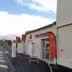 Publicité pour colonne et totem gonflable.