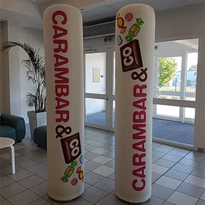 Publicité pour colonne et totem gonflable.