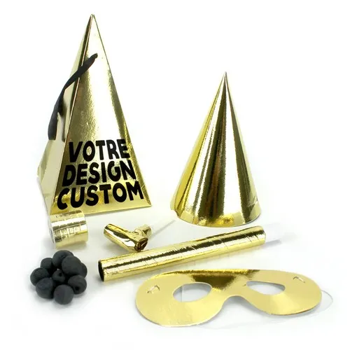 Cône amusement de table  GOLD - personnalisable