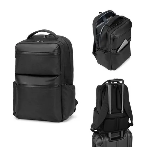 COPENHAGEN. Sac à dos en sergé recyclé et déperlant avec deux grandes poches avant 17'3"