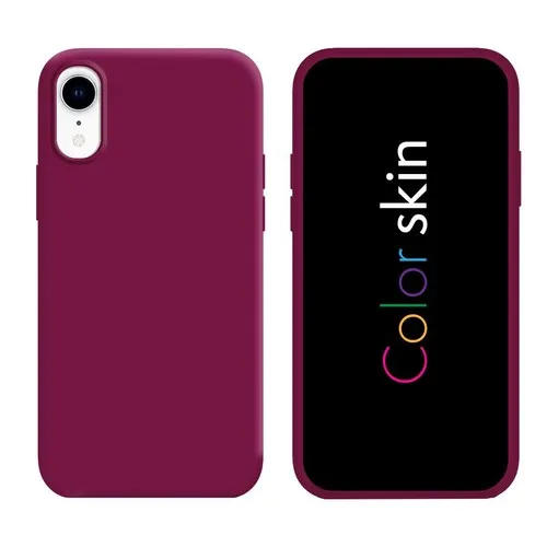 Coque premium Color Skin pour iphone couleur lie de vin