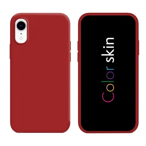 Coque premium Color Skin pour iphone couleur rouge