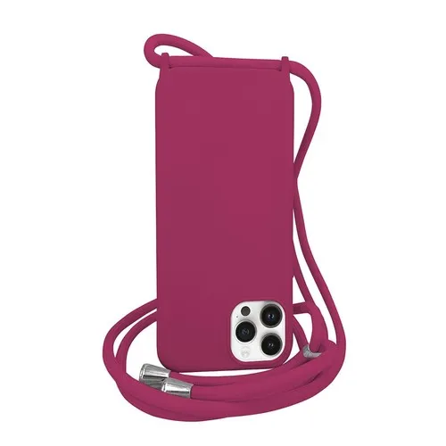 Coque premium + lacet Color lace pour iphone - Lie de vin