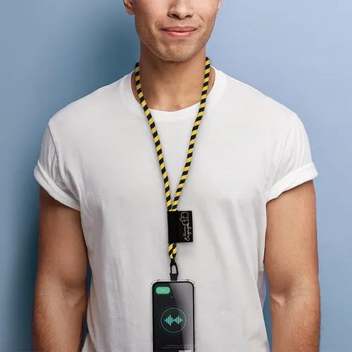 CORDON TOUR DE COU/LANAYRD TUBULAIRE TISSEE PORTE TELEPHONE