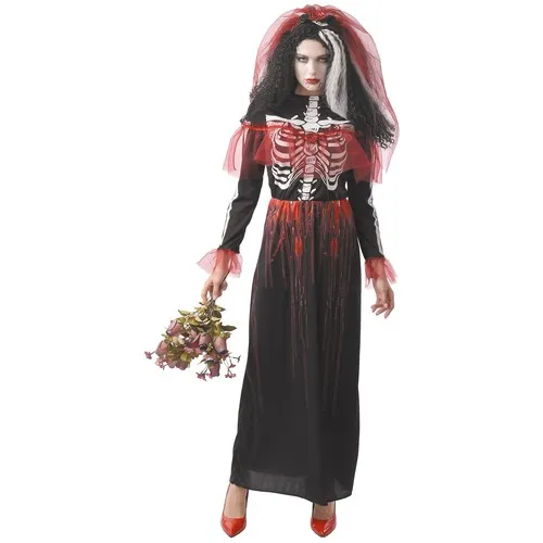 COSTUME ROBE SQUELETTE ENSANGLANTE