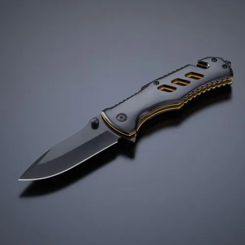 COUTEAU D'URGENCE EN ACIER REVÊTU DE TITANE OPTIMA